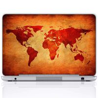 Meffort Inc 15 15.6 Inch Laptop Notebook Skin Sticker Cover Art Decal (Included 2 Wrist pad) - World Map