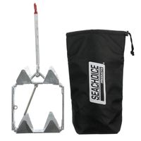 SEACHOICE 43770 Hot-Dipped Galvanized Steel Fold-and-Hold Anchor with Storage Bag, 13 Pounds