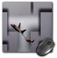 3dRose LLC 8 x 8 x 0.25 Inches Two Planes in Air Show Flying Close Together on Gray Back Drop That Has Been Beveled and Texturized Pattern Mouse Pad (mp_47508_1)