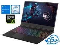 EVOO Gaming Laptop, 15.6" FHD Display, Intel Core i7-9750H Upto 4.5GHz, 32GB RAM, 1TB SSD + 1TB HDD, NVIDIA GeForce GTX 1650, HDMI, Mini Displyport, Wi-Fi, Bluetooth, Windows 10 Pro