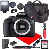 Canon EOS 2000D / Rebel T7 DSLR Camera Body Only (No Lens) + Canon Case + 32GB SD Card (13pc Bundle)
