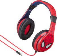 Spiderman Kids Headphones, Adjustable Headband, Stereo Sound, 3.5Mm Jack, Wired Headphones for Kids, Tangle-Free, Volume Control, Foldable, Childrens Headphones Over Ear for School Home, Travel