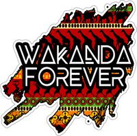 Wakanda Forever Text 5" x 5" - Car, Laptop Decal, Window, Car Bodies,Motorcycles Helmets Boats, Mailboxes, Laptops, Skateboard, Guitars, Trailers