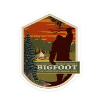 Lantern Press Rocky Mountain National Park, Colorado - Home of Bigfoot - Contour 100212 (Vinyl Die-Cut Sticker, Indoor/Outdoor, Large)