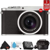 Leica Q (Typ 116) 24.2 MP Digital Camera (Silver Anodized) 19022 Bundle with Carrying Case + 1 Year Extended Warranty