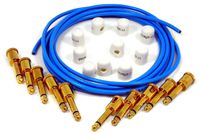 George L's Effects Kit (Blue Cable, Gold Right Angle Plugs)