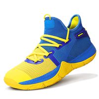 WETIKE Boys Shoes Breathable Basketball Shoes for Boys Durable Girls Basketball Shoes Comfortable Basketball Sneakers for Boys Non-Slip Kids Sneakers Boys Tennis Shoes Size 8 Blue