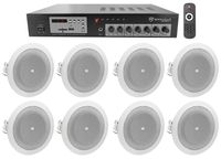 (8) JBL 4" 70v Ceiling Speakers+Commercial Amplifier for Restaurant/Bar/Cafe