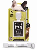 Door Buddy Adjustable Door Strap and Latch - Grey. Dog Proof Litter Box The Easy Way. No Need for Pet Gates or Interior Cat Door. Use This to Keep Dog Out of Litter Box and Cat Feeder.