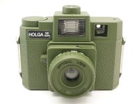 Holga 120GCFN Military Green with Glass Lens and Colored Flash Film Camera