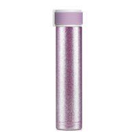 The Asobu Skinny Mini 8oz Fashionable Double Walled Stainless Steel Insulated Pocket Sized Flask (Glitter Pink)