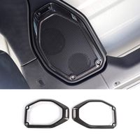 Voodonala for Jeep JL Top Speaker Audio Surround Trim for 2018 2019 Wrangler JL JLU 2020 Gladiator JT Trunk Carbon Fiber Grain