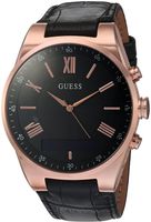 GUESS Men's Stainless Steel Connect Smart Watch - Amazon Alexa, iOS and Android Compatible, Color: Black (Model: C0002MB3)