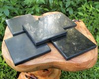 Natural Gemstone | Shungite Tile: XL 4" Square, Anti Radiation, EMF Protection