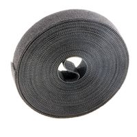 Saisn Reusable Fastening Tape Cable Ties 3/4 Inch Double Side Hook Roll (10 Yard, Black Upgraded Version)