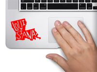 ExpressDecor State Name Louisiana Keypad Computer Laptop Symbol Decal Family Love Car Truck Sticker Window (Red)