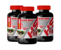 Energy Booster Pills for Women - Black MACA 1000 Mg - Natural Premium Supplement - maca Herbal Supplement - 3 Bottles 270 Vegetable Capsules