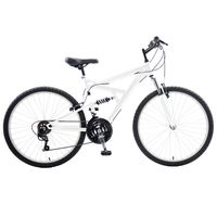 Cycle Force Dual Suspension Mountain Bike, 26 inch wheels, 18 inch frame, Men's Bike, White