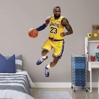 Fathead NBA Los Angeles Lakers LeBron James LeBron James- Officially Licensed Removable Wall Decal, Multicolor, Life-Size - 1900-00817-002