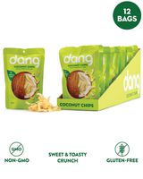 Dang Toasted Coconut Chips | Original | 12 Pack | Vegan, Gluten Free, Non GMO, Healthy Snacks Made with Whole Foods | 1.43 Oz Resealable Bags