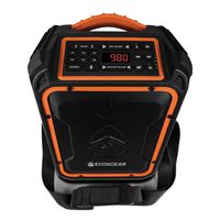 ECOXGEAR EcoXplorer GDI-EXPLR100 Rugged Waterproof Floating Portable Bluetooth AM/FM Wireless 50 Watt Speaker with Carry Strap (Orange)