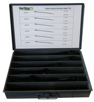 750PC Black Nylon Zip TIE Assortment