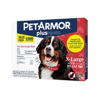 PETARMOR Plus for Dogs Flea and Tick Prevention for Dogs, Long-Lasting & Fast-Acting Topical Dog Flea Treatment, 6 Count
