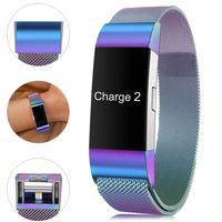 Find-MyWay Compatible with Fitbit Charge 2 Band,Charge 2 Accessories Stainless Steel Bracelet Women Men Wristbands Strap Rose Gold Silver Compatible for Charge 2 Fitness Tracker