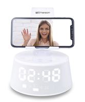 Emerson ER-X300 Docking Station with Wireless Charging, Bluetooth Speaker, Hands-Free Calling and Adjustable Arm
