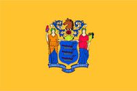 State flag of New Jersey 4x6 inches sticker decal die cut vinyl - Made and Shipped in USA