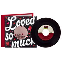 Hallmark Valentine's Day Card with Kelly Clarkson Vinyl Record (Real 45 Record Plays Love So Soft and Meaning of Life)