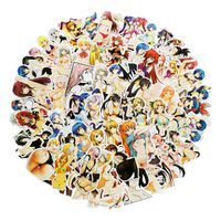 Sexy Lady Women Hot Bunny Anime Girl Men Vinyl Stickers for Adult Water Bottle Laptop Skateboard Motorcycle Car Bike Luggage Trolley Case Decoration Waterproof Decals Stickers 70 PCS Pack