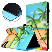Fire HD 10 Protective Case with Auto Wake/Sleep Multi-Angle Stand Premium PU Leather Smart Cover for All-New Amazon Fire HD 10 Tablet (7th Generation 2017 / 5th Generation 2015) (Beach)