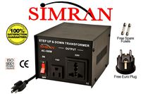 Simran AC-500 Voltage Power Converter Step up Down Transformer 110 Volt 220 Volt, 500 Watt, Black