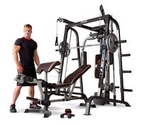 Marcy Smith Cage Workout Machine Total Body Training Home Gym System with Linear Bearing Md-9010G