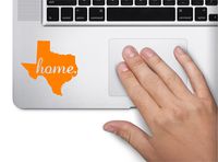 ExpressDecor #2 Home Texas State Name Keypad Computer Laptop Symbol Decal Family Love Car Truck Sticker Window (Orange)
