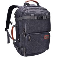Canvas Backpack for Men WITZMAN Travel Rucksack Laptop Bag A561 (20 inch black)