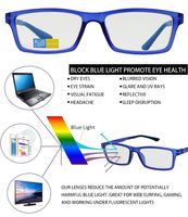 Anti Blue Light Block Glare Pro Computer Adjustable Arm Reader Reading Glasses (Blue/Blue, 1.25 Strength)