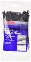 Carrand (05-30UV/C) Cable Tie and Mount, 5", Black