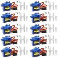 Smraza 10 Pcs SG90 9G Micro Servo Motor Kit for RC Robot Arm Helicopter Airplane Car Boat Control, Arduino Project