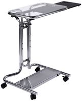 Calico Designs 51201 Laptop Cart with Mouse Tray in Chrome and Clear Glass