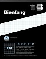 Bienfang Designer Grid Paper, 50 Sheets, 8-1/2-Inch by 11-Inch Pad, 8 by 8 Cross Section