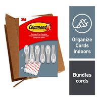 Command Gray Cord Bundlers, Indoor Use, Decorate Damage-Free, 6 bundlers, 12 strips (GP304-6NA)