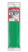 US Cable Ties SD14GN100 14-Inch Standard Duty Cable Ties, Green, 100-Pack