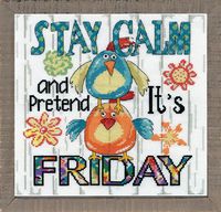 Design Works Crafts, 10" x 10" Counted Cross Stitch Kit, Stay Calm