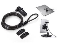 AboveTEK iPad Lock Security Cable w/Adhesive Plates, 6-Ft Keyless 4 Digit Combination Tablet Lock Kit, Anti-Theft Hardware Locking Cable for iPhone Cell Phone MacBook Laptop in Showroom Retail Stores