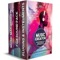 Music Editing Software for Recording Production Mixing & Beat Making Bundle - DAW, Audio Plugins, 7Gb Sound Pack on 32Gb USB (Windows PC & Mac)