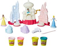 Play-Doh Sparkle Kingdom 3-in-1 Disney Princess Toy Castle with 4 Non-Toxic Colors, 2-Ounce Cans