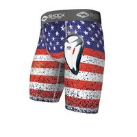 Core Compression Short w/BioFlex Cup/Colored Flag/Y/XL
