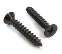 #6 x 3/4" Xylan Coated Stainless Flat Head Phillips Wood Screw (100 pc) 18-8 S/S Black Xylan Coating Choose Size by Bolt Dropper
